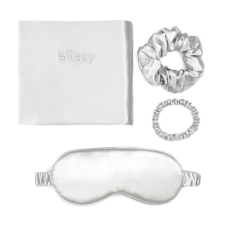 Blissy Silver Silk Blissy Dream Set Detail – Queen