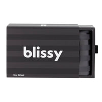 Queen Grey Striped Pillowcase – Blissy Premium Silk