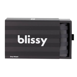 Queen Grey Striped Pillowcase – Blissy Premium Silk