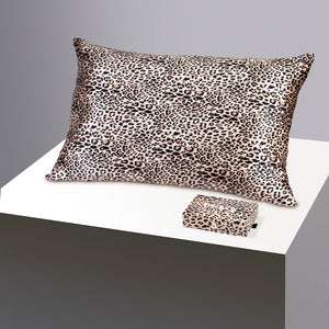 Blissy Standard Leopard Pillowcase – 22 Momme Mulberry Silk, 100% Silk