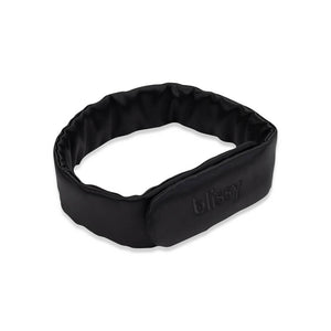 Black Blissy Beauty Band Close-Up – Blissy 22 Momme Silk