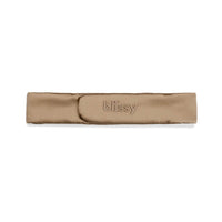 Taupe Blissy Beauty Band Close-Up – Blissy 22 Momme Silk