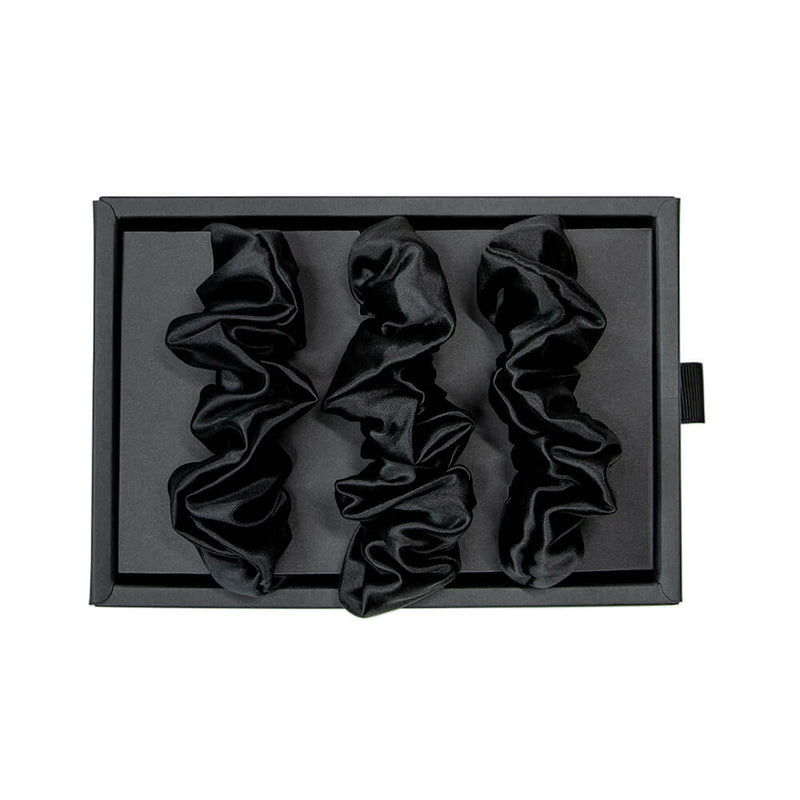 Blissy Mulberry Silk Blissy Silk Scrunchies (3-Pack) – 100% Mulberry Silk Hair Ties