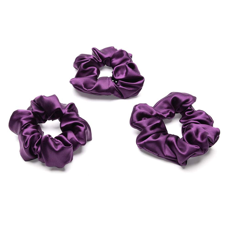 Blissy Royal Purple Silk Blissy Scrunchies Detail –