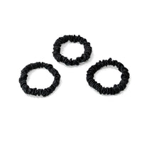Blissy Mulberry Silk Blissy Silk Skinny Scrunchies (3-Pack) – 100% Mulberry Silk Hair Ties