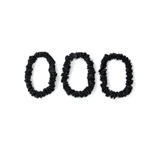 Blissy 100% Mulberry Silk Hair Ties Silk Blissy Silk Skinny Scrunchies (3-Pack) Detail –