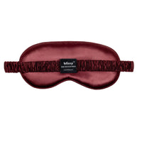 Burgundy Sleep Mask Close-Up – Blissy 22 Momme Silk