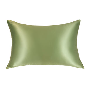 Blissy Olive Silk Pillowcase Detail – Queen