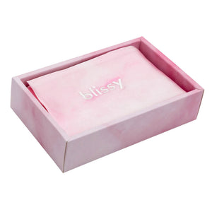 Blissy Pink Tie-Dye Silk Pillowcase Detail – Queen