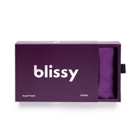 Blissy Royal Purple Silk Pillowcase Detail – Queen