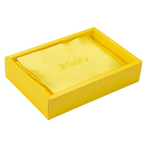Sunshine Yellow Pillowcase Close-Up – Blissy 22 Momme Silk