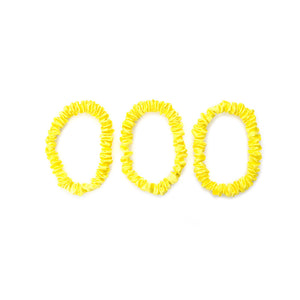 Sunshine Yellow Blissy Skinny Scrunchies – Blissy Premium Silk