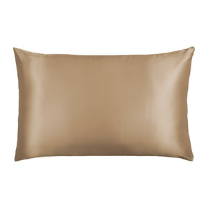 Blissy Taupe Silk Pillowcase Detail – Queen