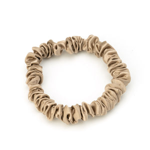 Taupe Mulberry Silk Blissy Skinny Scrunchies – Blissy