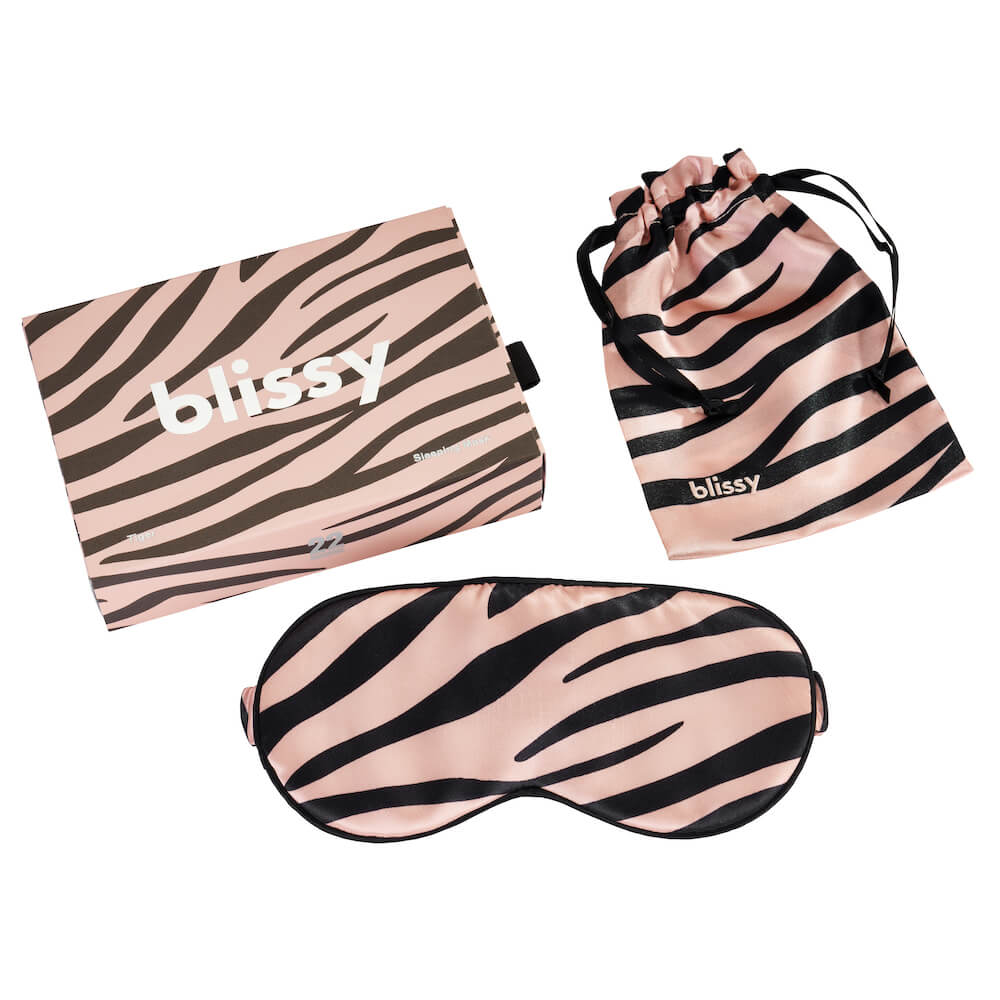 Blissy Tiger Sleep Mask – 22 Momme Mulberry Silk, 100% Silk