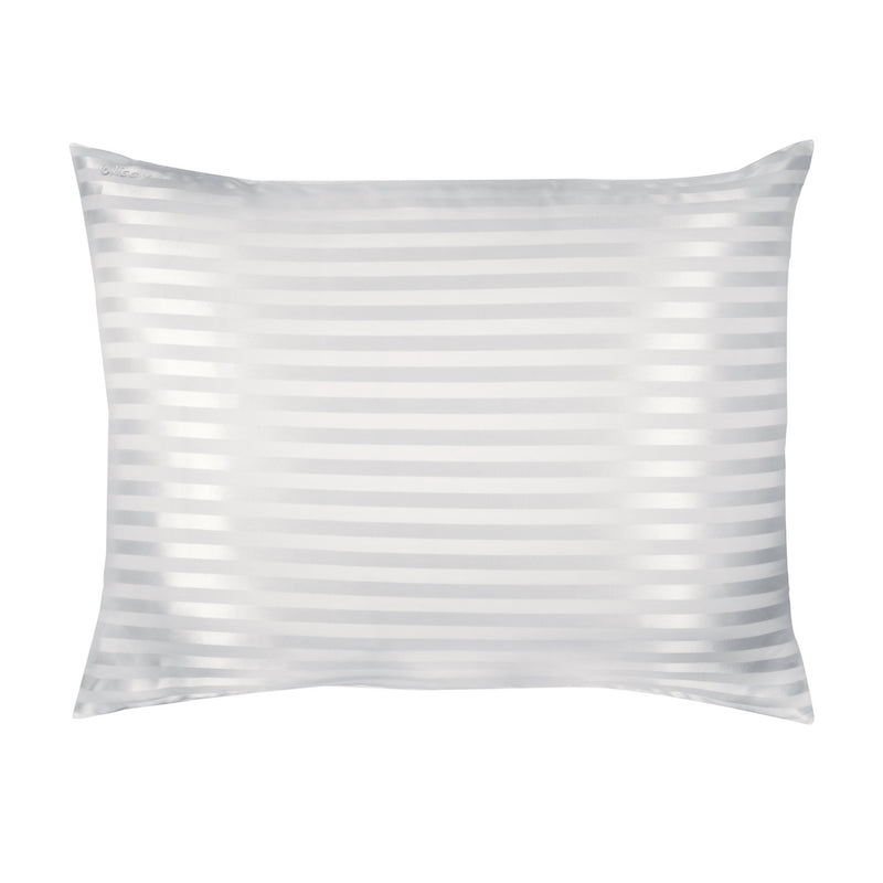 Blissy Mulberry Silk Pillowcase – White Striped Queen